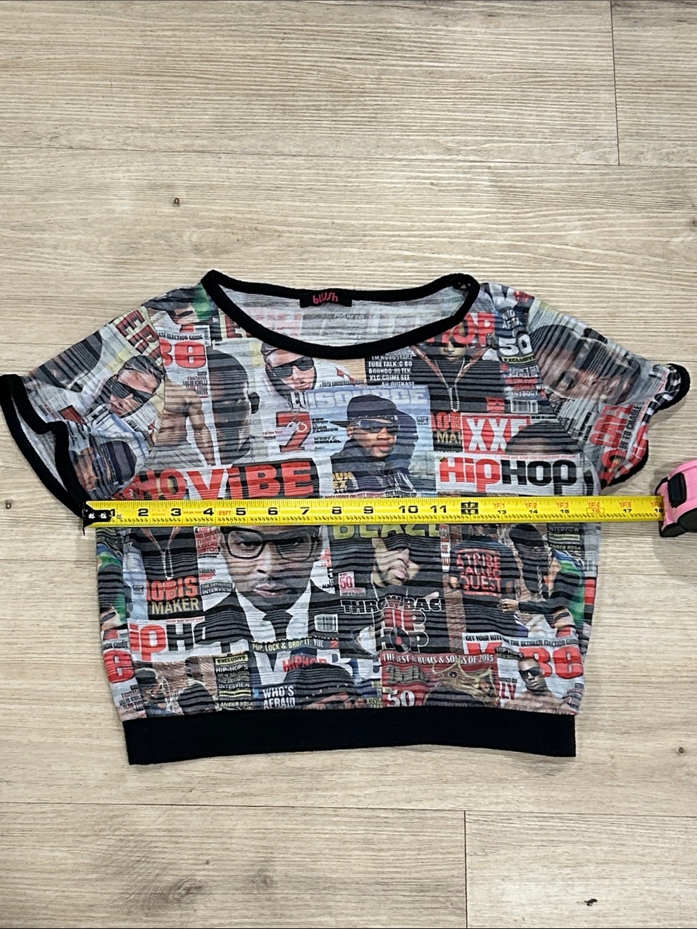Blush Magazine Collage Crop Top Streetwear - Size M - Picture 4 of 5